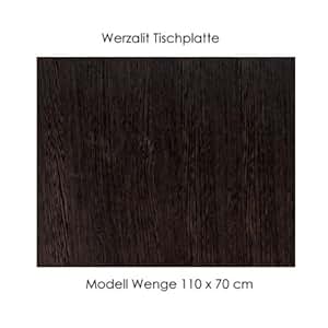 Amazon.de: Werzalit Tischplatte WENGE 110x70cm für Bistrotische