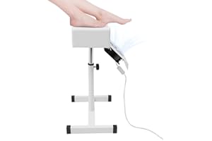 QUIOTUIR Poggiapiedi Pedicure Poltrona Pedicure Estetista con Catturapolvere Poggiapiedi Pedicure Manicure Sgabello Regolabile in Altezza Poggia Piedi per Pedicur Adatto per Barbieri, Centri Benessere
