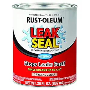 Rust-Oleum 275116 Leak Seal Rubberized Waterproof Coating Paint for Cracks & Seals (Clear - 946 ml )