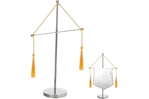 VOSAREA Wimpelständer Tisch Metall Teleskop Wimpelhalter Flaggenständer mit Sockel, Schreibtisch Wimpelständer, 27-49 cm, passend für 20 x 30 cm Flaggen