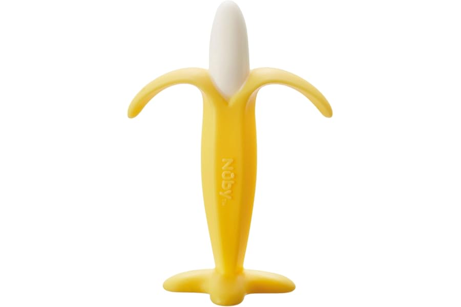 Nuby Banana Soothing Teether Easy Grip BPA-Free Suitable from 3 Months Plus, One Size