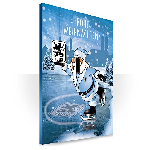 Preisvergleich Produktbild Adventskalender mit Milchschokolade TSV 1860 MÜNCHEN (120 Gramm / 35 x 25 x 1,5 cm) Limited Fan Edition