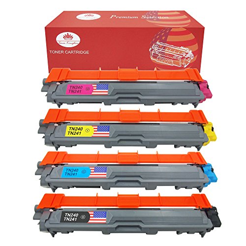 Toner Kingdom 4 Pack Kompatibel Brother TN-241 TN-245 Tonerpatrone Für Brother HL-3140CW HL-3150CDW HL-3170CDW DCP-9020CDW DCP-9015CDW MFC-9140CDN MFC-9130CW MFC-9330CDW MFC-9340CDW HL-3180CDW (1 Schwarz,1 Cyan,1 Gelb,1 Magenta)