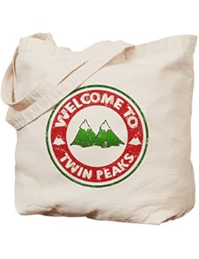 CafePress–Welcome To Twin Peaks–Leinwand Natur Tasche, Reinigungstuch Einkaufstasche, canvas, khaki, S