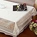 Produktbild TaiXiuHome European Style Tischdecke mit Beige Lace Stickerei für Couchtisch Tuch Kühlschrank TV Cover Handtuch Quadrat ca. 43x43 Zoll (110x110cm)