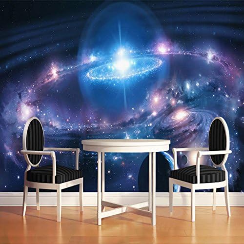 Ohcde Dheark Modern Minimalist Starry Sky Cosmic Galaxy 3D Wall Mural Wallpaper Restaurant Ktv Bar Kid'S Room Interior Decor Fresco Wallpaper 400cmX280cm(157.5 by 110.2 in )