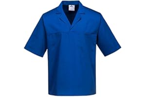 Portwest Bakers Shirt S/S, Size: XS, Colour: Royal Blue, 2209RBRXS