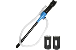 Coriver Elektrische Benzinpumpe, Batteriebetriebene Auto Kraftstoffpumpen, Benzinpumpe für Kanister, Pumpe Wasser Abpumpen für Diesel Benzin Öl Watser, Akku Wasserpumpe Wasser Handpumpe (1. Blau)