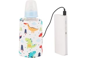 Heaveant Tragbarer Flaschenwärmer Unterwegs für Baby, Multifunktionaler Flaschenwärmer mit USB Schnellladung für den Ganzen Tag