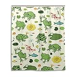 alaza Cortina de Ducha de la Rana Divertida Animal 60 x 72 Pulgadas, Resistente al Moho y...