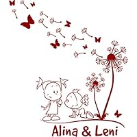 Baby/Kinder (Autoaufkleber/Wand o. Türtattoo) ***Geschwister - Motiv 06*** (mit eigenem Wunschtext, Farb.- Größen und Schriftauswahl)