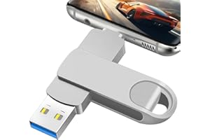 LZKNZT USB C Stick 512GB USB Stick C Metall USB Stick 512GB OTG Dual 2-in-1 Speicherstick Wasserdicht Typ-A & Typ-C für PC/Laptop/Tablet/Android Typ-C Handy