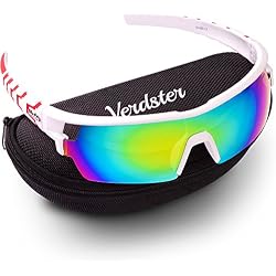 Gafas de sol Verdster Para Hombres y Mujeres– Aptos para Corriendo – Montura Envolvente Cómoda con Protección UV – Incluye un estuche duro, funda suave y un pañuelo