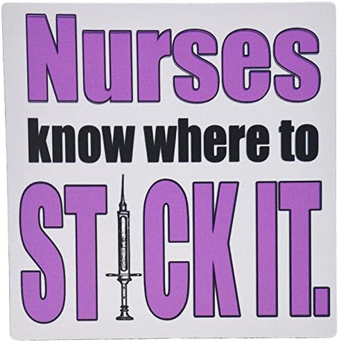 Fongakde 9 x 7 X 0.25 Inches Mouse Pad Nurses Know Where To Stick It, Pink, Nursing (Mp_173398_1)