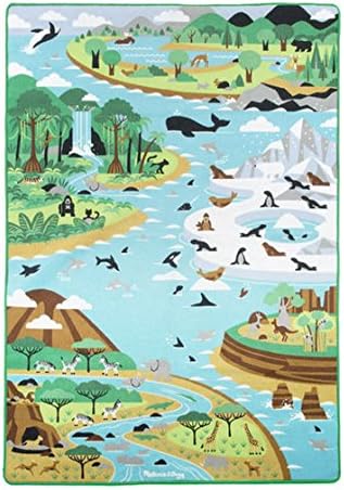 Woodega Savannah with Animals Design: Melissa &amp; Doug Floor Puzzle Crawling Mat Australia Arctic 200X148 CM, Assorted Colors