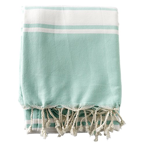 Extra große Stranddecke (180 x 240 cm) -Hamamtuch XXL - Ibiza Blau