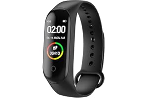 AKIN Orologio Fitness Donna Orologio Smart Watch M4 Orologio Donna Orologio con cardiofrequenzimetro, IP67 Impermeabile Pedometro Sport Braccialetto Salute Fitness