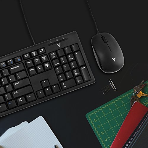 V7 CKU100IT Combo Tastatur und Maus (Italienisch, IT, Italian, USB, Media-Hot-Keys) schwarz - 6