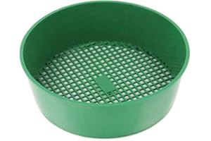 QCWWY Ogrodowe Sito do Gleby, Lekkie i Trwałe Plastikowe Ręczne Narzędzie Ogrodnicze Wydajny Filtr Kamieni i Gruzu do Ogrodnictwa Średnica 21 Cm dla Wszystkich Ogrodników (Różne kolory)