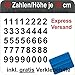 Produktbild 40 hochwertige Zahlen, Höhe je Zahl 10 cm, Zahlenaufkleber, UV & Seewasserfest für alle Oberflächen, Autos, Motorrädern, Wände, Mülltonne, Möbel, Dekoaufkleber, Viele Farben zur Auswahl inkl. gratis Verklebehilfe (Rakel), Express Versand aus Deutschland, Sonderzeichen ohne Aufpreis, Euro, Prozentzeichen, alle Zahlen sind frei kombinierbar