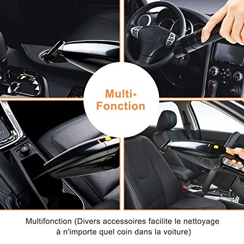 Aspirateur Voiture,Sonoka Mini Aspirateur Portable Voiture Allume-Cigare 12V 120W 4000PA, Technologie sèche et Humide fourni avec Filtre HEPA Lavable,Cordon d'alimentation de 5m, et Sac de Transport Aspirateur Voiture,Sonoka Mini Aspirateur Portable Voiture Allume-Cigare 12V 120W 4000PA, Technologie sèche et Humide fourni avec Filtre HEPA Lavable,Cordon d'alimentation de 5m, et Sac de Transport