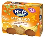 100% natural Hero Baby - Babymerienda Naranja Platano Galleta. 2 x 190 g