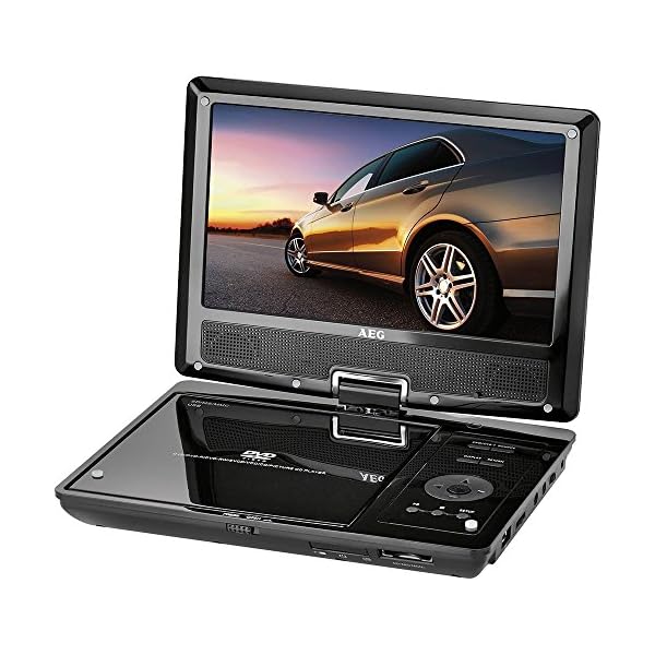 AEG CTV 4959 portabler LCD DVD-Player mit integriertem DVB-T-Receiver (22,5 cm (9 Zoll) Bildschirmdiagonale, USB/DVD/DVB-T)