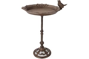 wildlife home Abreuvoir pour oiseaux debout avec pied I Distributeur de nourriture pour oiseaux en fonte résistant au gel pour jardin et balcon I Bain d'oiseaux I Mangeoire pour oiseaux sauvages