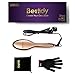 Bestidy Hair Straightener Brush,Ceramic Heating Straightening Irons Anti Scald,LCD Display- For Silky Hair (Golden)