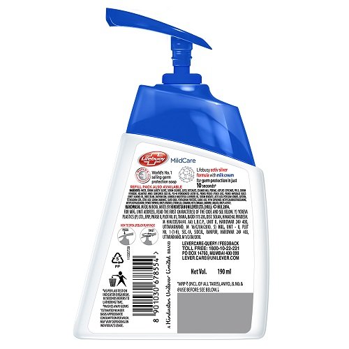 Lifebuoy Mild Care Hand Wash, 190ml