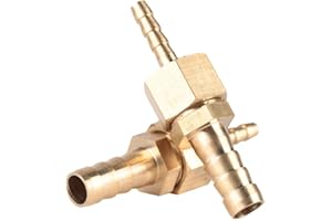 VIKYE Riduttore di coda per tubo flessibile, 2 pezzi 4--10mm Connettore a spina di riduzione in ottone Accessori per raccordo in ottone tubo flessibile