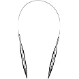 Aeelike 10mm Circular Knitting Needles 40cm, Short Round Knitting Needles with Flexible Cable, Metal Circular Needles for Hats, Fixed Circular Knitting Pins for Chunky Wool Small Projects, Size US 15