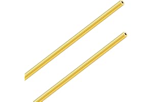 LAVMHAB Messingrohr, 4 mm OD/Außendurchmesser x 1,0 mm Wandstärke, 300 mm Länge, Nahtlos Rundrohr aus Messing, Messing Rohre für Bastelarbeiten (2 Stück)