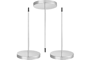 VILITI 3 Pcs Receipt Spike,Metal Ticket Spike Holder Restaurant Desk Bill Check Rack Kitchen Memo Hutch Organizer Spikes Order Tab Pads Grabber Straight Rod Note Round Stand,For Kitchen Office Hotel (Silver)
