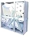 Newborn Baby Gift Set with Bodysuit, Bib, Toy, Socks in a Gift Box. 0 - 3 Months. (Blue)