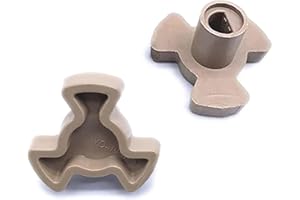 MEISO 2 Piezas Acoplador Giratorio Universal para Microondas, Eje Repuesto para Horno Microondas, Placa giratoria Placa de Embrague Soporte de Montaje, Mayoría de Modelos de Horno Microondas