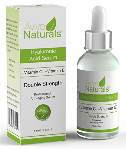 ??SPECIAL SALE PRICE?? Organic BEST Hyaluronic Acid Serum with Vitamin C & E - Great for Reducing Wrinkles, Skin Rejuvenation, Moisturiser for Face and Neck, Anti Ageing Serum - Avive Naturals CLINICAL STRENGTH Vegan Anti Wrinkle Serum Pro Formula - Premium Natural Ingredients Aloe, Jojoba Oil, MSM, Witch Hazel, Vitamin C Serum and Green Tea Extracts for Facelift - 30ml (1 Oz) Bottle