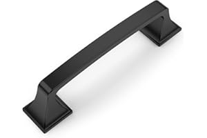 Amerdeco 10 Stück Möbelgriffe Schwarz 96mm Lochabstand Zinklegierung Griffe für Küchenschränke Schrankgriffe Schubladengriffe Türgriffe für Küchenschränke Kleiderschrank UK0015