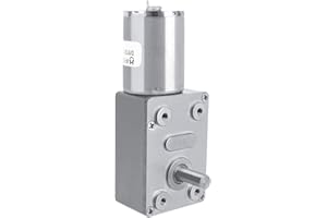 WALFRONT DC 12 V Odwracalny, wysoki moment obrotowy, turbo ślimak, przekładnia prądu stałego, redukcja prędkości, silnik elektryczny, metal 5/6/20/40/62 (U/min) (6 RPM)