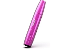 MAST TATTOO Mast Magi maquina de tatuar Rotary Tattoo Pen máquina de tatuajes Interchangeable Stroke 2.0mm and 3.0mm Microblading Pen Tattoo for Eyebrow Eyeliner Lip with RCA Cable Pink