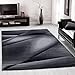Produktbild Teppiche modern designer für Wohnzimmer, Esszimmer oder Schlafzimmer,kurzflor Wellenteppich meliert mit modernen Farben wie Schwarz Grau und Weiss_6590, Maße:200x290 cm
