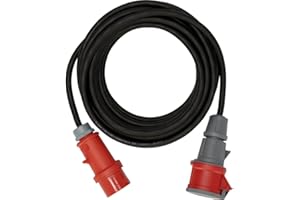 Brennenstuhl CEE Extension Lead with phase inverter IP44 (10m cable, H07RN-F 5G2,5, 5-pole with CEE phase inverter and coupling, for outdoor use IP44, Made in Germany) black