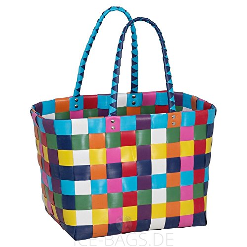 Witzgall Shopper Vintage Style 5010 14 ELLA bunt, 37cm x 24cm x 28cm, Einkaufstasche, Einkaufsshopper