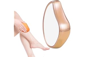 COMBLU Magic Crystal Depilacion, Borrador De Pelo De Cristal, Piedra removedora de vello de piel sedosa sin dolor Nano, piedra de eliminación exfoliante de piel reutilizable rápida y fácil de limpiar (oro)