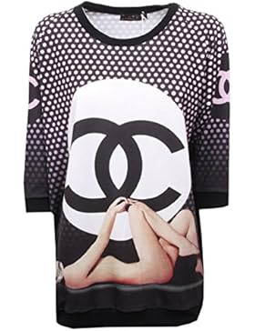 B7734 maglia donna MINIMAL manica 3/4 multicolor sweatshirt woman