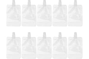 HEMOTON Bolsa Transparente Para Bebidas 30 Piezas 100Ml Frascos De Bebidas Reutilizables Con Tapón De Rosca Para Jugo Leche De Soya Picnic Camping