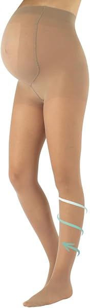 CALZITALY Umstandsstrumpfhose mit Stützeffekt | Stützstrumpfhosen Schwangerschaft | S, M, L, XL | 20 DEN | Made in Italy - 1