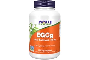 ‎NOW Now Foods, EGCg, Grüntee-Extrakt, 400 mg, 180 vegane Kapseln, Laborgeprüft, Glutenfrei, Sojafrei, Vegetarisch