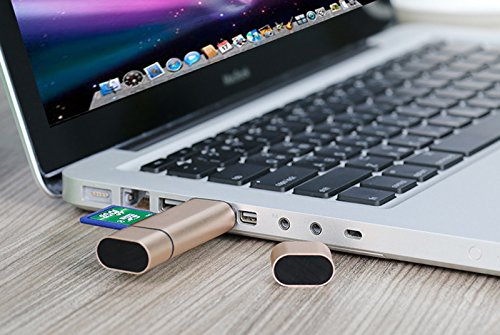 Neoteck USB Type C Kartenleser 3 in 1 Speicherkartenleser USB + Type C + Micro USB TF SD Kartenleser mit OTG für Macbook Windows Computer Google Tablet Android Handy – Gold - 5