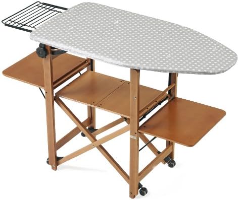 Arredamenti Italia Ironing Station BRAVO, Wood - Foldable - Adjustable - Colour Cherry wood "Ar-It il cuore del legno"